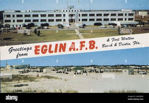 Eglin Air Force Base - Welcome Postcard Stock Photo - Alamy