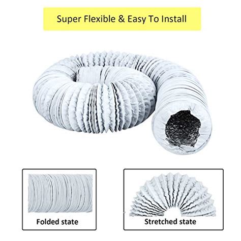 Hg Power 4 Inch Dryer Vent Hose 32 Feet Long Flexible Pvc Hose Three Layer Noise Reducer Hose