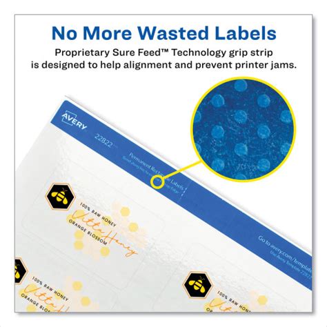 Avery Print To The Edge Labels With Sure Feed And Easy Peel 2 X 3