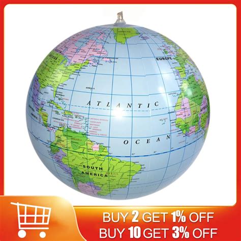 Cm Inflatable World Globe Earth Map Ball Educational Supplies Earth