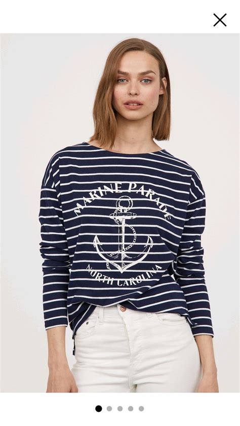 Marine Parade Going Out Tops Nautical Fashion Casual Tee Striped