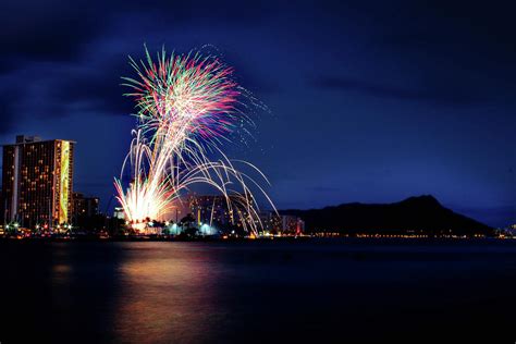 Diamond Head Fireworks Photograph by Wandering Roots - Fine Art America