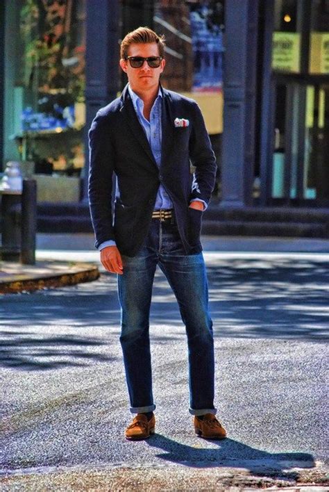 O Look Certo Jeans Jeans Blazer Canal Masculino Ropa Casual