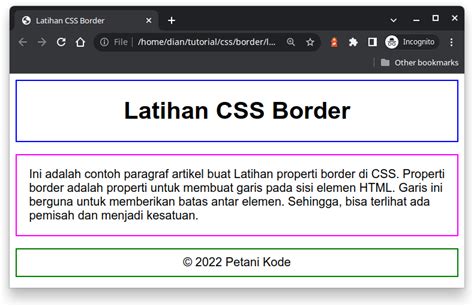 Tutorial CSS Cara Membuat Garis Di CSS