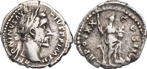 R Mische Kaiserzeit Denar N Chr Antoninus Pius Kopf Annona