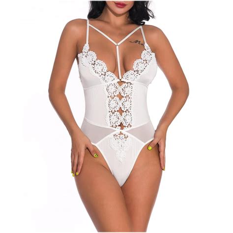 Homadles Lingerie For Women Mesh 2 Piece Sexy Soft Nightwear Cutout