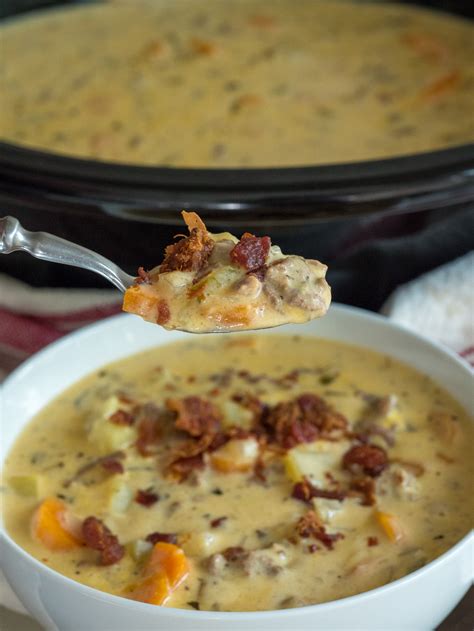 Extra Creamy Slow Cooker Cheeseburger Soup 12 Tomatoes