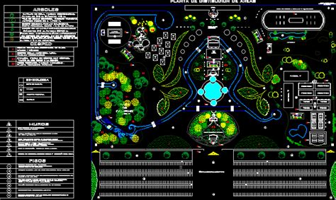 Parque Recreativo En AutoCAD Librería CAD