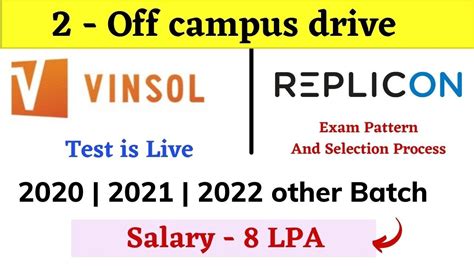 Vinsol Replicon Recruitment Salary Lpa Off