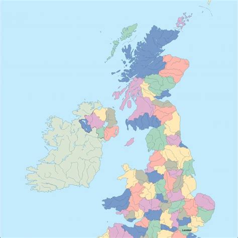 United Kingdom Population map | Vector World Maps