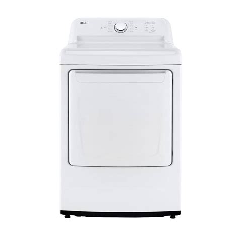 LG 7.3 Cu.Ft. Vented Electric Dryer in White with Sensor Dry Technology ...