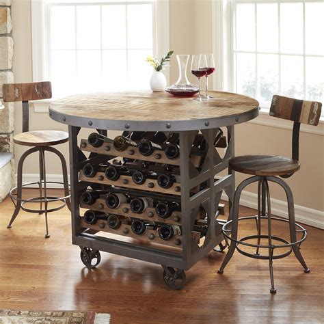 Industrial Wine Storage Pub Table