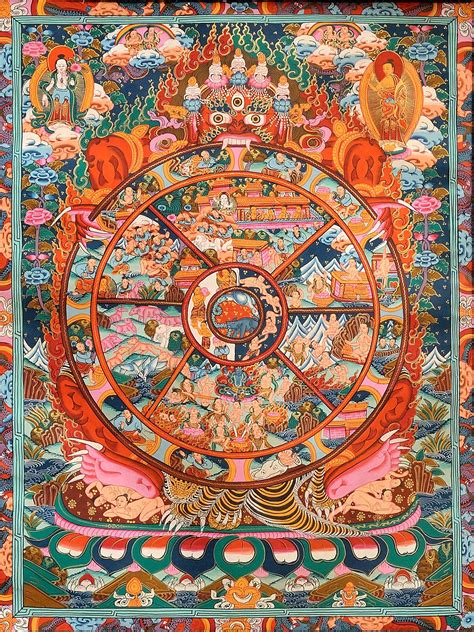 Tibetan Thangka Wheel Of Life Sterlingisse