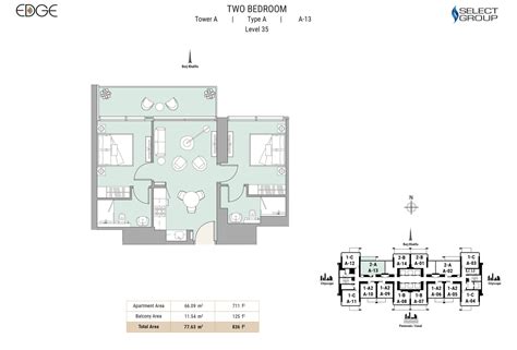 Edge Towers Floor Plan Layouts by Select Group