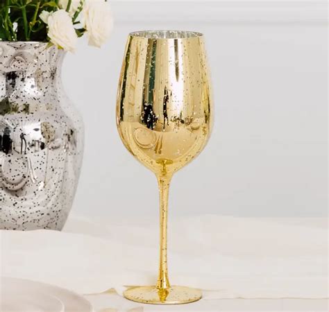 Gold 18oz Mercury Wine Glass Bridesmaid Ts Boutique