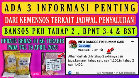 Informasi Penting Dari Pusat Terkait Jadwal Pkh Tahap Bpnt