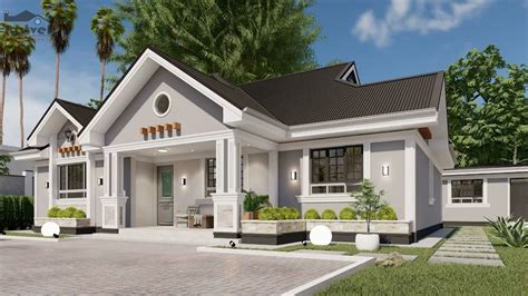 House Design Bedroom Bungalow Exterior Interior Animation