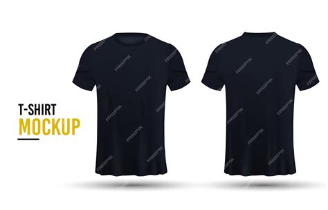 Premium Vector | Black tshirt mockup