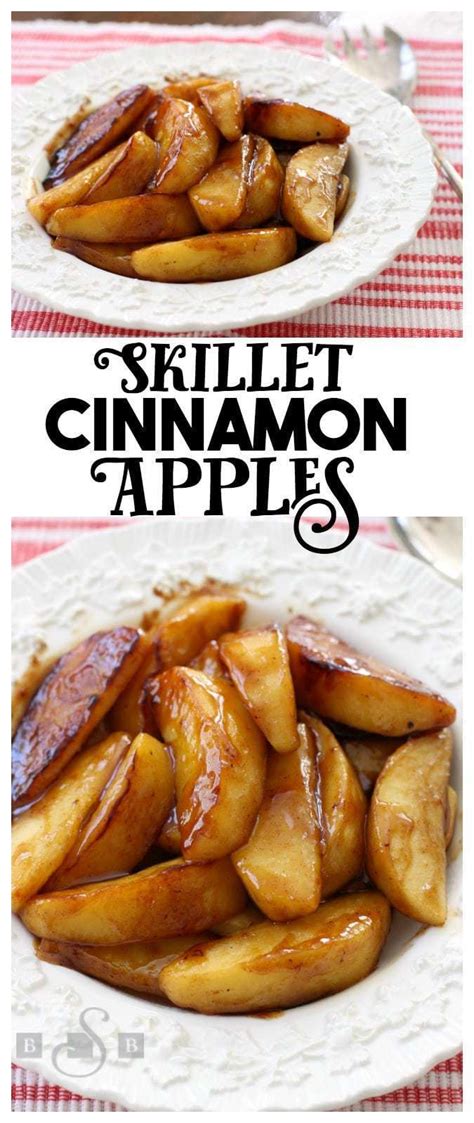 Fried Cinnamon Apples Butter With A Side Of Bread