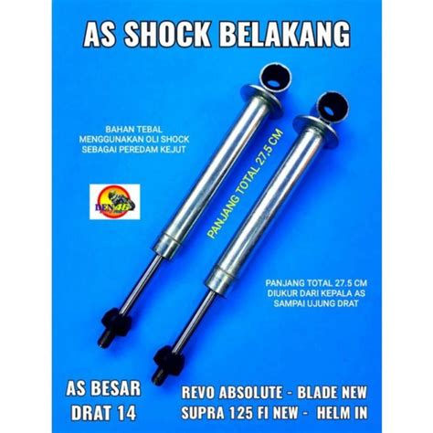 Jual Hidrolis As Shok Belakang Revo Absolute Supra 125 Blade Revo