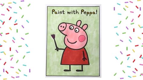 Coloring Peppa Pig Ready To Paint Coloring Page With Markers Speed