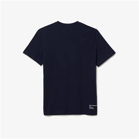 Lacoste Navy Short Sleeves Regular Fit Cotton Jersey T Shirt For Men