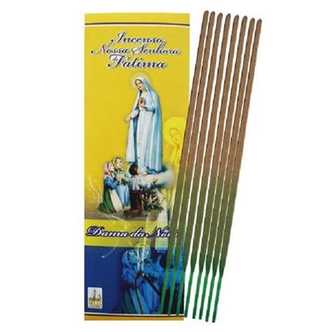 Incenso Vareta Nossa Senhora de Fátima Essência Dama da Noite Kit 5 Cx