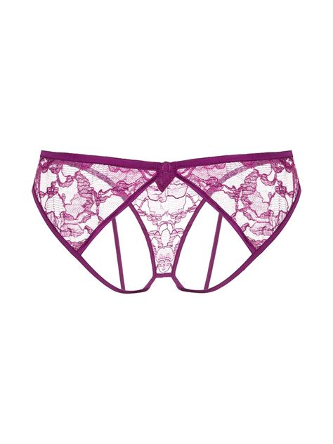 Fleur Du Mal Magnolia Lace Ouvert Briefs Farfetch