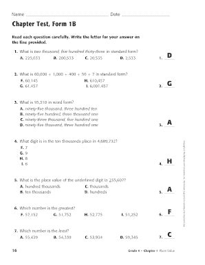 Fillable Online Chapter Test Form B Fax Email Print Pdffiller