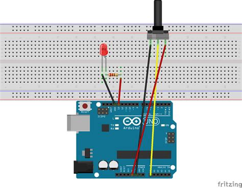 Controlling Led Brightness With A Arduino Uno Board Arduino Project Hub