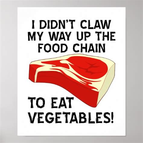 Up The Food Chain Funny Poster | Zazzle