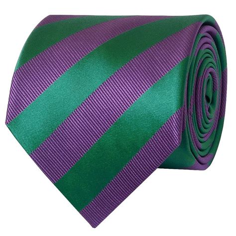 Green And Purple Striped Classic Men S Tie Regular Tie Wedding Tie