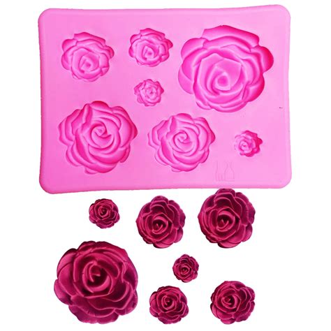 Rose Flowers Silicone Mold Cake Chocolate Mold Wedding Cake Decorating