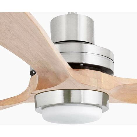 Faro Lantau Extra Large Led Matt Nickel Pine Ceiling Fan DC Smart 15W