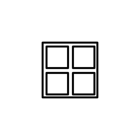 Window icon with outline style 20593621 Vector Art at Vecteezy