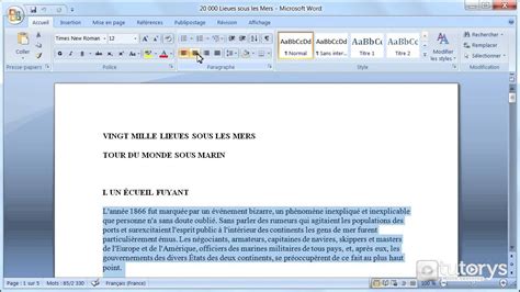 Comment Aligner Un Texte Sur Word 2007 Exemple De Texte Hot Sex Picture