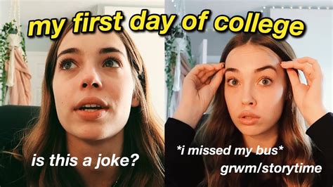 An Eventful First Day Of College Grwmvlog Youtube