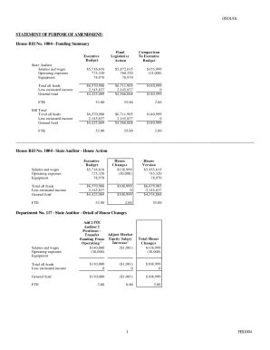 Fillable Online Legis Nd Hb Statement Of Purpose Of