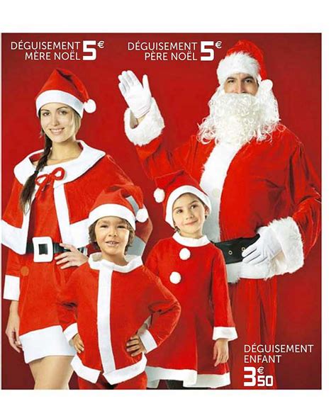 Promo Déguisement Père Noël Déguisement Mère Noël Déguisement Enfant