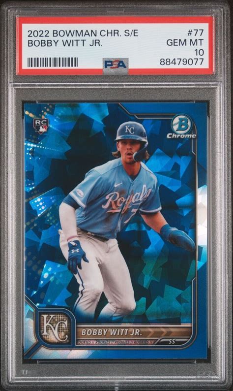 Bobby Witt Jr 2022 Bowman Chrome Sapphire Edition 77 Base PSA 10