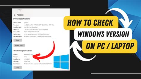 How To Check Windows Version On Windows Pc Laptop Youtube