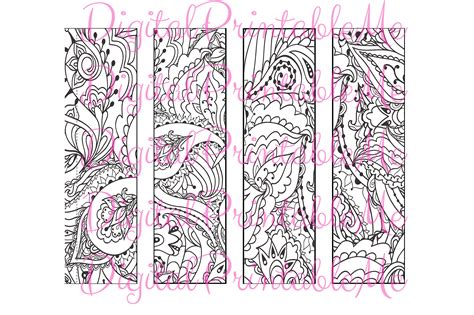 Printable Bookmark Coloring Page Mandala Graphic by DigitalPrintableMe ...