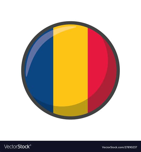 Isolated Romania Flag Icon Block Design Royalty Free Vector