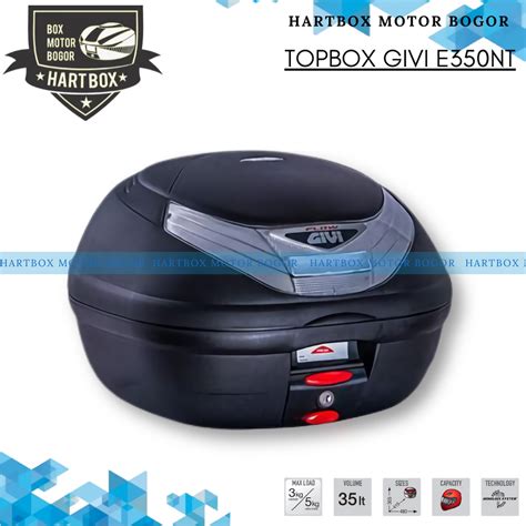 Jual TopBox Givi E350NT Mika Silver Putih Box Motor Givi E35 Cocok