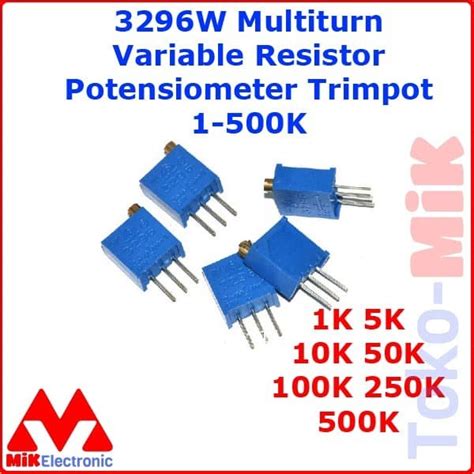 Jual W Multiturn Trimpot Trimmer Variable Resistor Potensiometer