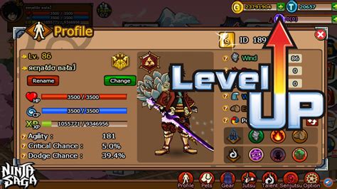 Ninja Saga Trick Level Up To 100 Save Tokens Trick 2016 Youtube