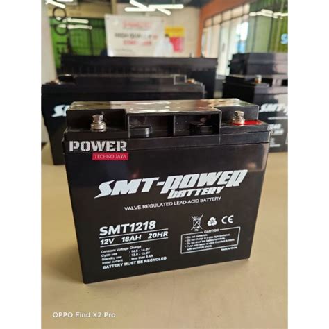 Jual Baterai SMT Power 12V 18AH Aki Kering UPS APC PROLINK Shopee