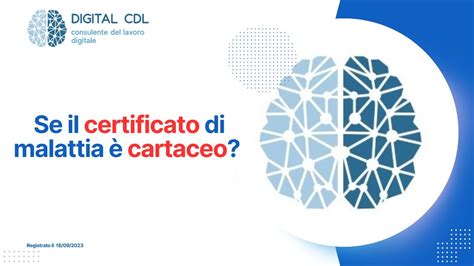 Certificato Malattia Cartaceo Come Gestirlo YouTube