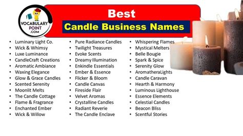 200 Best Candle Business Names Creative Funny And Modern