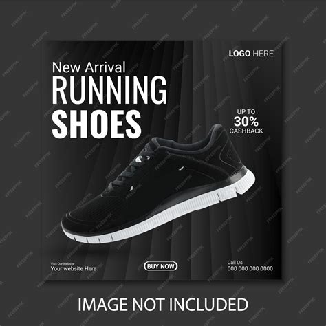 Premium Vector | Vector shoes social media post design template